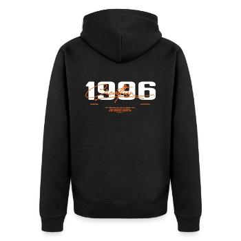 1996 Vintage Retro 1996 1996 Birthday Gift - Unisex Premium Organic Zip Hoodie - black - Back - Nico (187cm)