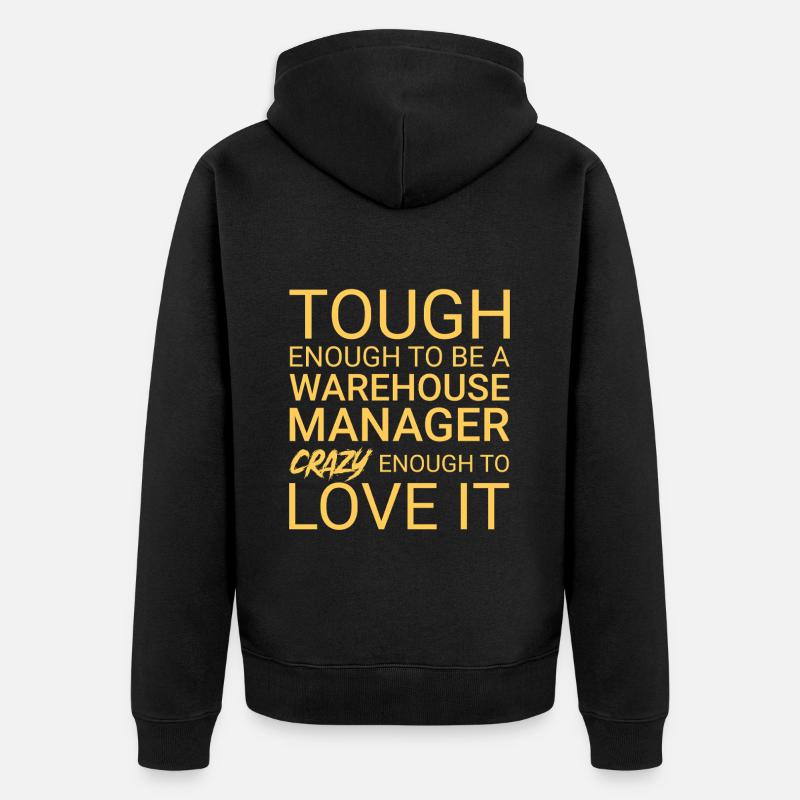 Gérant d’entrepôt Crazy - Veste à capuche bio Premium Unisexe - noir