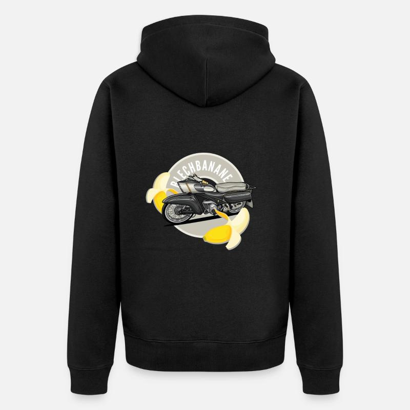 Étain banane // Illustration - Veste à capuche bio Premium Unisexe - noir