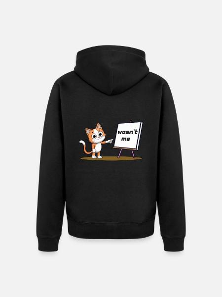 Wasn't Me - Unisex Premium Bio Zip Hoodie - Schwarz