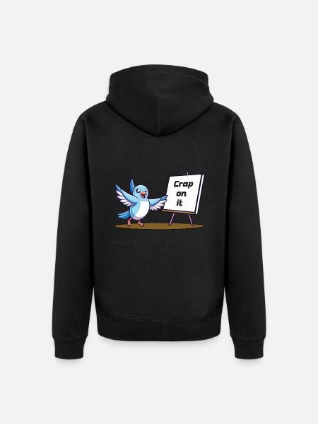 Scheiß drauf - Unisex Premium Bio Zip Hoodie - Schwarz
