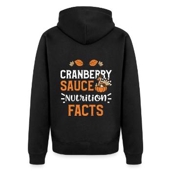 Sauce aux canneberges Valeur nutritive - Veste à capuche bio Premium Unisexe - noir - Dos - Nico (187cm)