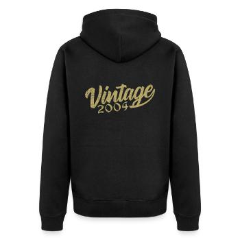 2004 Vintage 2004 Cadeau D'anniversaire 2004 Rétro - Veste à capuche bio Premium Unisexe - noir - Dos - Nico (187cm)