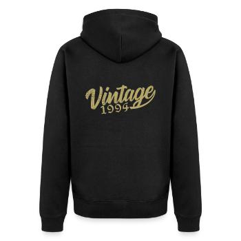 1994 Vintage 1994 Cadeau D'anniversaire 1994 Rétro - Veste à capuche bio Premium Unisexe - noir - Dos - Nico (187cm)