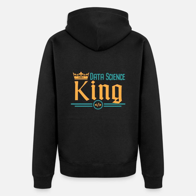 Data Science King - Unisex Premium Bio Zip Hoodie - Schwarz
