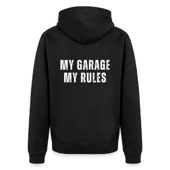Mechanic Saying | Funny Mechanic Quote - Unisex Premium Organic Zip Hoodie - black - Back - Nico (187cm)