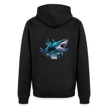Requin cool - Veste à capuche bio Premium Unisexe - noir - Dos - Nico (187cm)