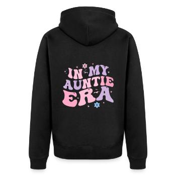 In My Auntie Era Baby Announcement for Aunt - Veste à capuche bio Premium Unisexe - noir - Dos - Nico (187cm)