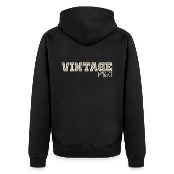 Jahrgang 1960er Original 1960er Retro 1960er Geschenk - Unisex Premium Bio Zip Hoodie - Schwarz - Hinten - Nico (187cm)
