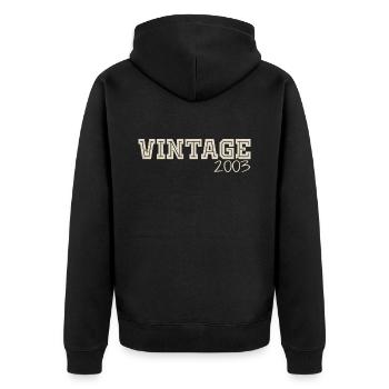 Vintage 2003 Original 2003 Retro 2003 Gift 2003 - Unisex Premium Organic Zip Hoodie - black - Back - Nico (187cm)