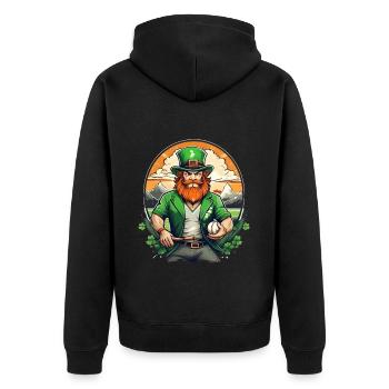 St. Patrick’s Day Shamrock Baseball - Veste à capuche bio Premium Unisexe - noir - Dos - Nico (187cm)