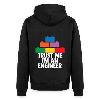 Brick Builder Toys Blocks Clamping Blocks Bricks - Unisex Premium Organic Zip Hoodie - black - Back - Nico (187cm)