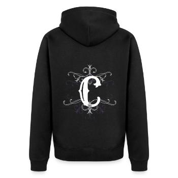 Point C, point c) - Veste à capuche bio Premium Unisexe - noir - Dos - Nico (187cm)