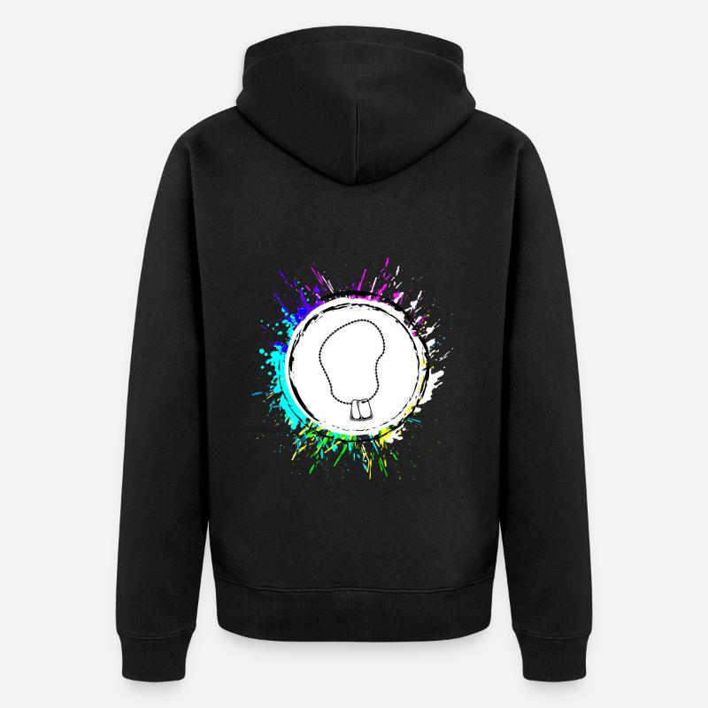 Abzeichen Icon symbol - Unisex Premium Bio Zip Hoodie - Schwarz