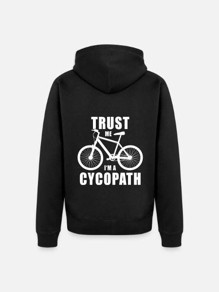 Cycopath - Unisex Premium Bio Zip Hoodie - Schwarz