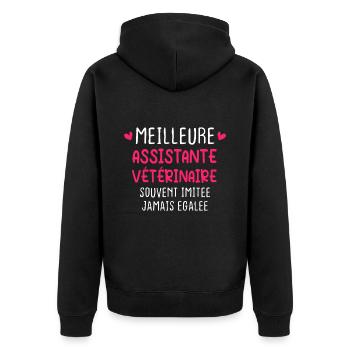 Souvent Imitée Meilleure Assistante Vétérinair - Veste à capuche bio Premium Unisexe - noir - Dos - Nico (187cm)