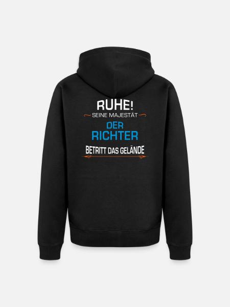 Richter Beruf - Unisex Premium Bio Zip Hoodie - Schwarz