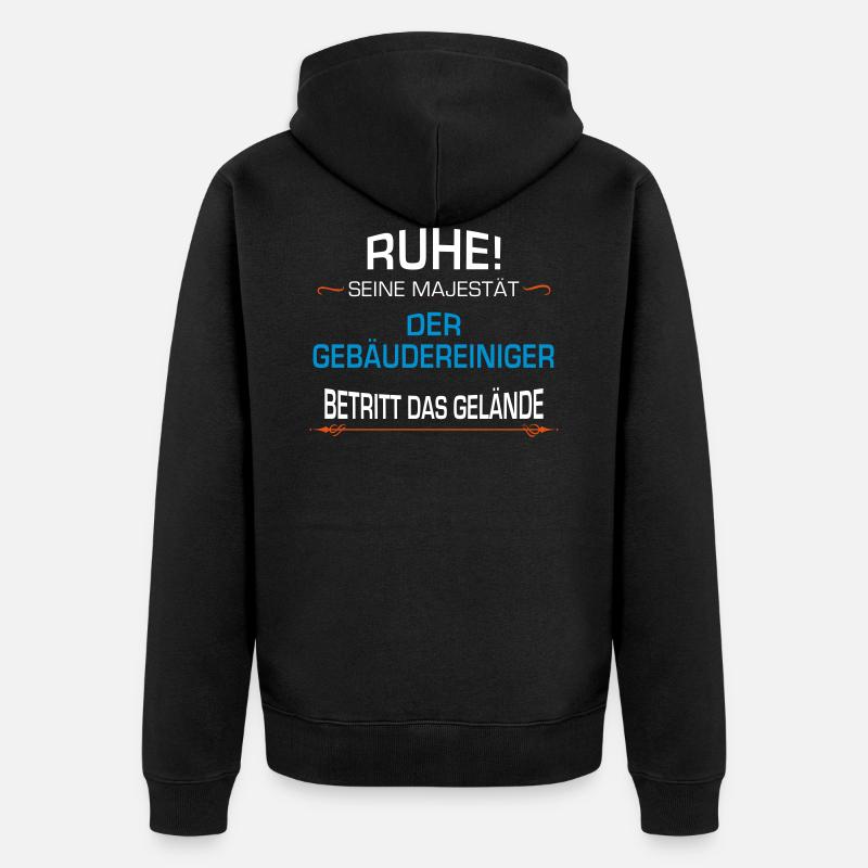 Gebäudereiniger Beruf - Unisex Premium Bio Zip Hoodie - Schwarz