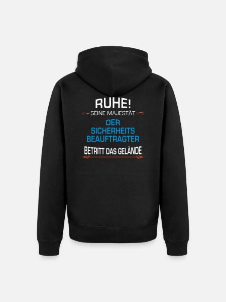 Sicherheitsbeauftragter Beruf - Unisex Premium Bio Zip Hoodie - Schwarz