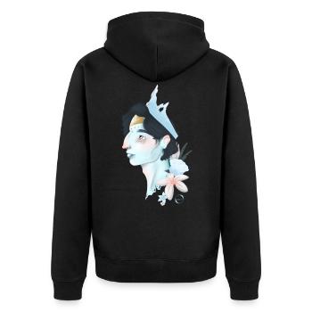 prince de glace (Ise) - Veste à capuche bio Premium Unisexe - noir - Dos - Nico (187cm)