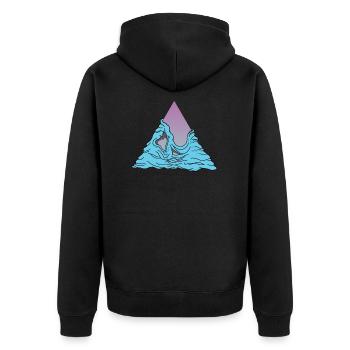 Sucka Piramida - Unisex Premium Organic Zip Hoodie - black - Back - Nico (187cm)