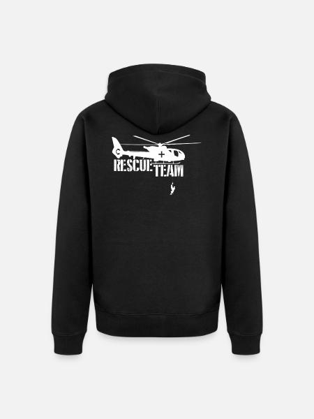Rescue Shirt Rescue Team - Unisex Premium Organic Zip Hoodie - black