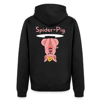 Spider-Pig - Veste à capuche bio Premium Unisexe - noir - Dos - Nico (187cm)