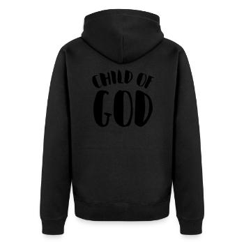 ENFANT DE DIEU DE DIEU VÊTEMENTS CHRÉTIENS - Veste à capuche bio Premium Unisexe - noir - Dos - Nico (187cm)