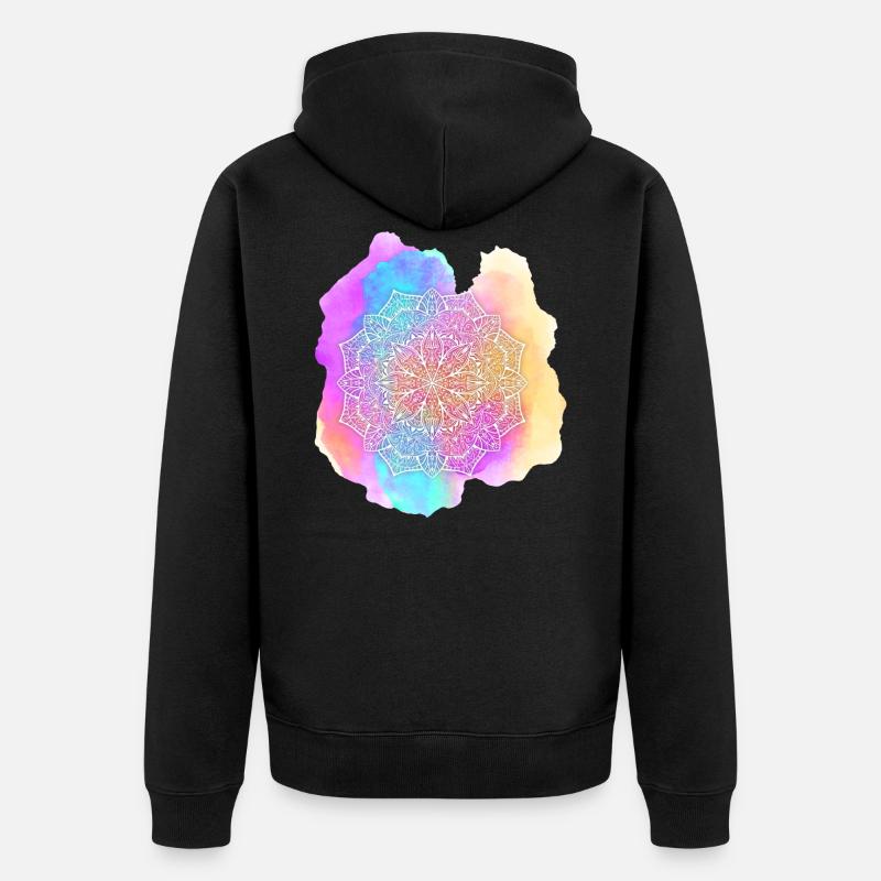 Mandala - Veste à capuche bio Premium Unisexe - noir