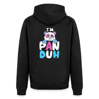 I’m Pan Duh Pansexual Panda Bi Pride LGBT Cadeau - Veste à capuche bio Premium Unisexe - noir - Dos - Nico (187cm)