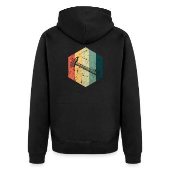 Artisans - Veste à capuche bio Premium Unisexe - noir - Dos - Nico (187cm)