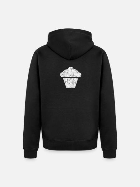 muffin - Unisex Premium Organic Zip Hoodie - black