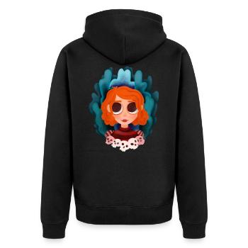 little witch - Unisex Premium Organic Zip Hoodie - black - Back - Nico (187cm)