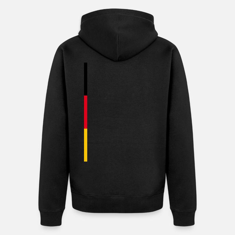 Drapeau Allemagne - Veste à capuche bio Premium Unisexe - noir