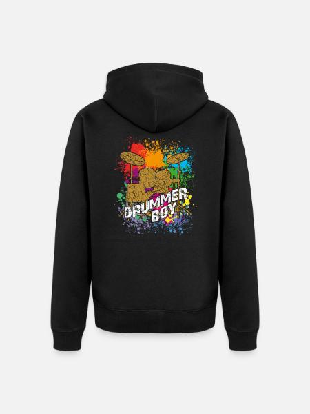 Drummer Boy - Drums - Drummer - Unisex Premium Organic Zip Hoodie - black