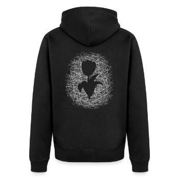 Fleur fleur tulipe - Veste à capuche bio Premium Unisexe - noir - Dos - Nico (187cm)