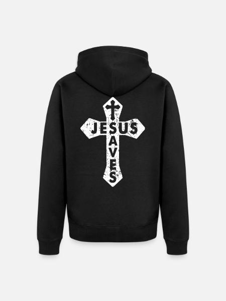 Jésus Christ - Veste à capuche bio Premium Unisexe - noir