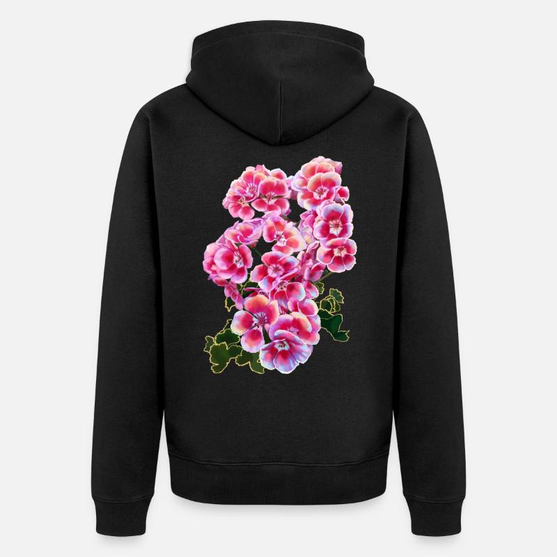 fleur - Veste à capuche bio Premium Unisexe - noir