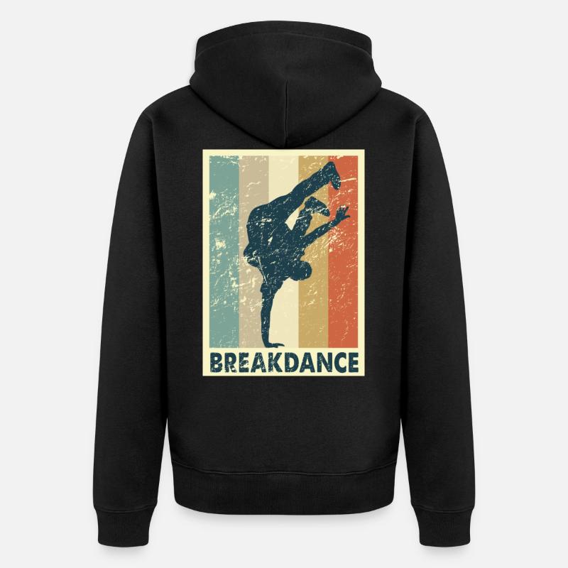 Breakdance - Unisex Premium Bio Zip Hoodie - Schwarz