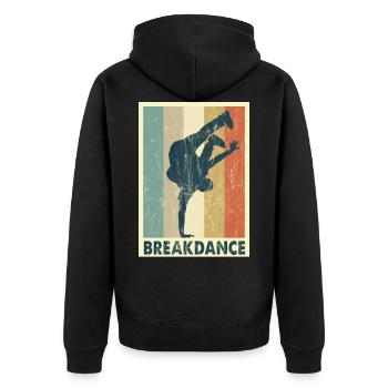 Breakdance B-boying Poirier Danse Jeune fils - Veste à capuche bio Premium Unisexe - noir - Dos - Nico (187cm)