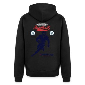 Football américain - Veste à capuche bio Premium Unisexe - noir - Dos - Nico (187cm)