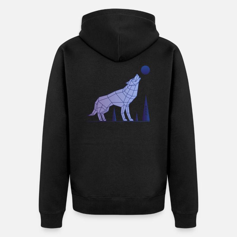 Wolf Alpha Résumé - Veste à capuche bio Premium Unisexe - noir
