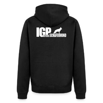 IGP GERMAN SHEPHERD Wilsigns IPO sport de chien - Veste à capuche bio Premium Unisexe - noir - Dos - Nico (187cm)