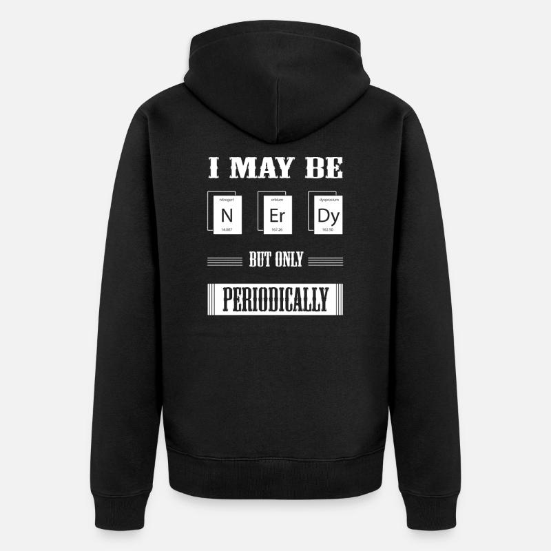 Ich bin ein Nerd - Unisex Premium Bio Zip Hoodie - Schwarz