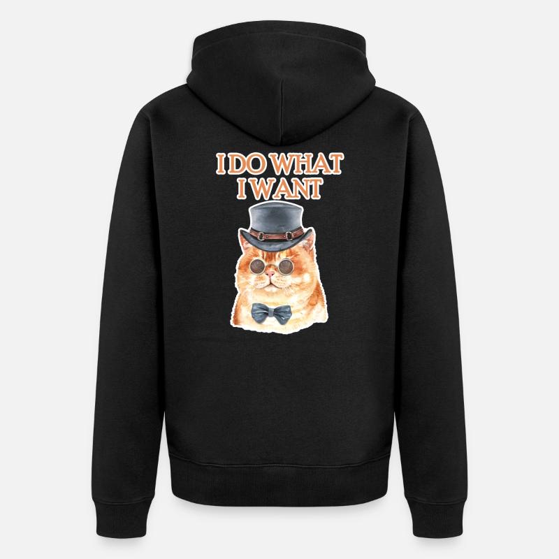 La rébellion des chats - Veste à capuche bio Premium Unisexe - noir