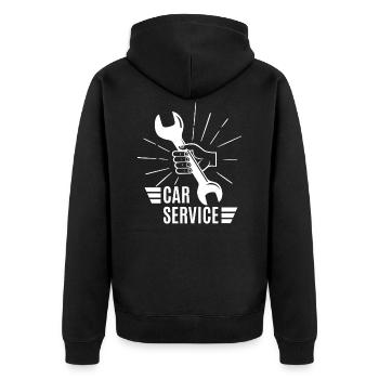 Auto mécanicien - Veste à capuche bio Premium Unisexe - noir - Dos - Nico (187cm)