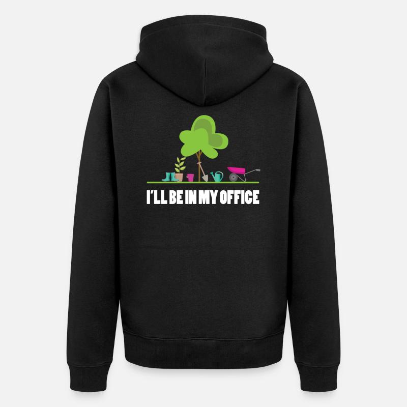 Jardin bureau - Veste à capuche bio Premium Unisexe - noir
