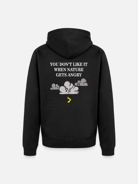 Angry nature - Unisex Premium Organic Zip Hoodie - black