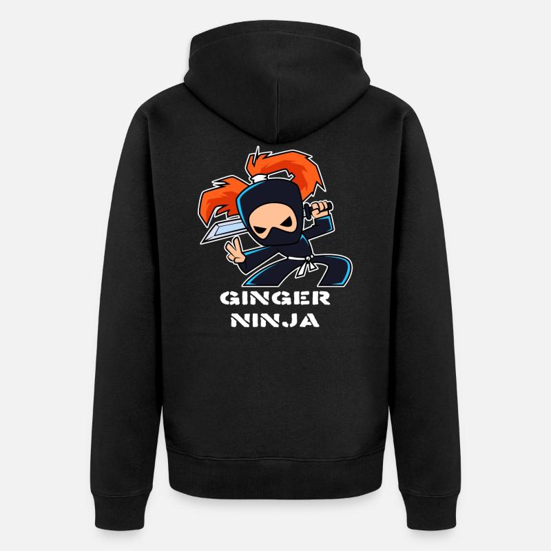 Ginger Ninja - Veste à capuche bio Premium Unisexe - noir