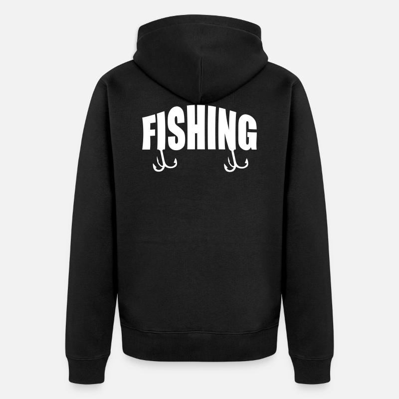 leurre de pêche - Veste à capuche bio Premium Unisexe - noir